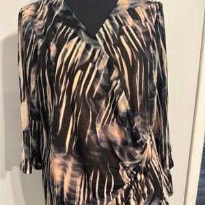 Jennifer Lopez pink and black print top-1X